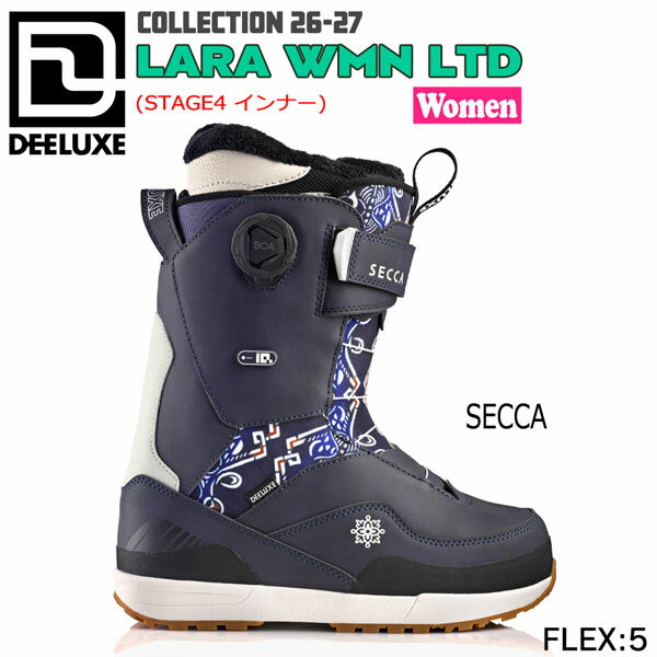 �\�� 26-27���f�� DEELUXE �f�B�[���b�N�X LARA WMN S4 ���� �E�B�����Y �G�X�t�H�[ �X�m�[�{�[�h �u�[�c ���f�B�[�X �J�[�r���O �t���[���� �T�[���C���i�[ ...