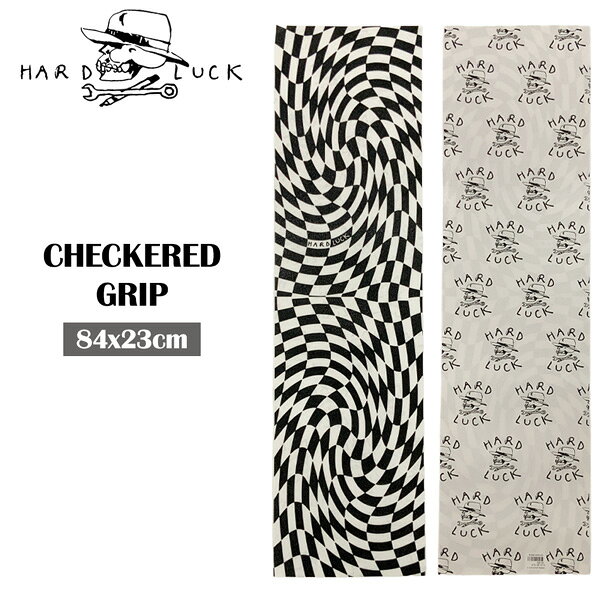 ハードラック デッキテープ HARDLUCK GRIPTAPE WARPED CHECKERED GRIP BLACK/CLEAR 84x23cm