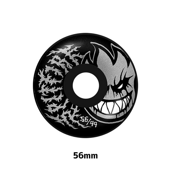 MOVEのスピットファイア ウィール SPITFIRE WHEELS FORMULA FOUR F4/99DU RADIAL FULL SHAPE DEATHMASKII BLACK 56mm 4個セット ラジアルフルシェイプ｜アングル3