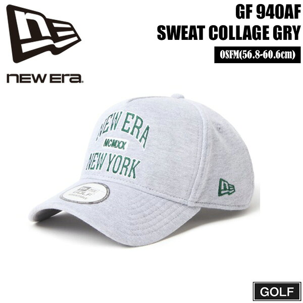 ニューエラ ゴルフ キャップ NEW ERA GOLF 940AF スウェット COLLAGE グレー 帽子 ...
