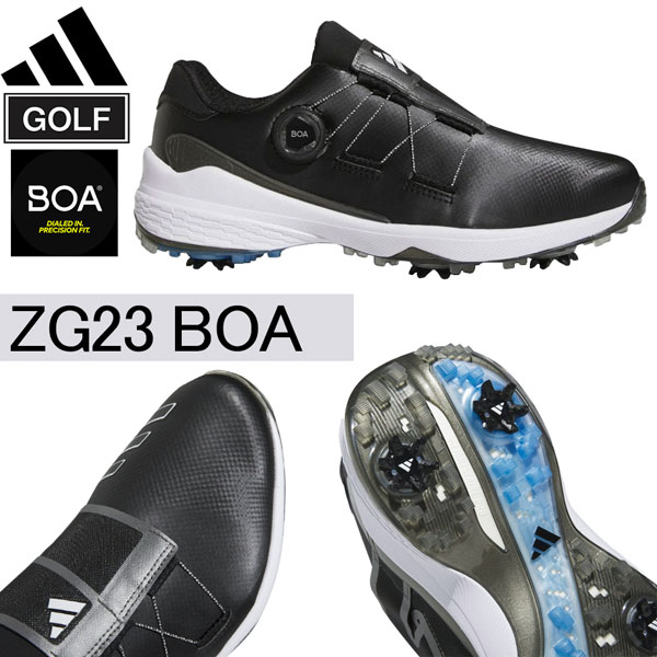 アディダス adidas ゴルフシューズ ZG23 BOA 男性用 スパイクレス BK/WHコアブラック/フットウェアホ...