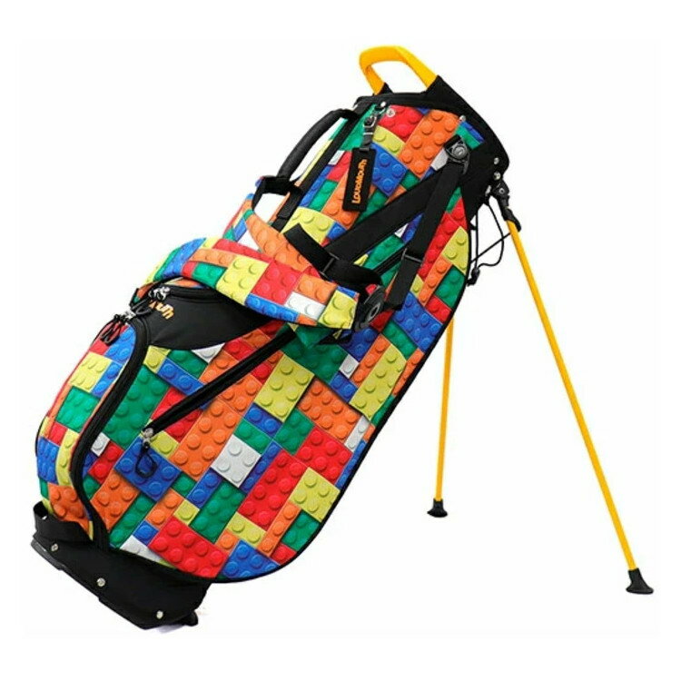 LOUDMOUTH LM-CB0029 775-987 STAND CADDIE BAG ラウドマウス スタンド キャディバッグ ユニセックス カラー：ブロックラッシュ(445)
