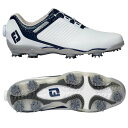 【サイズ：27.5cm】FootJoy DRYJOYS PRO BOA　フットジョイ メンズ ドライジョイズ プロ ボア ソフトスパイク ゴルフシューズ 53399J ホワイト/ネイビー　2023年モデル