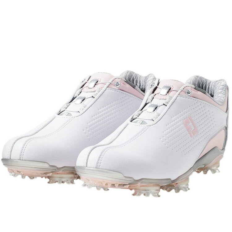 【サイズ：24cm】FootJoy DRYJOYS BOA フットジョイ レディース ドライジョイズ ボア ソフトスパイク ゴルフシューズ 99074J ホワイト／ピンク ウィメンズ