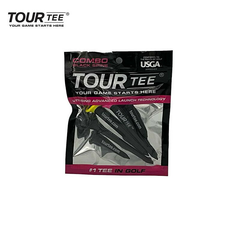 【クロネコゆうパケット対応】TOUR TEE COMBO BLACK ツアーティー コンボ ブラック　USGA、R＆Aルール..