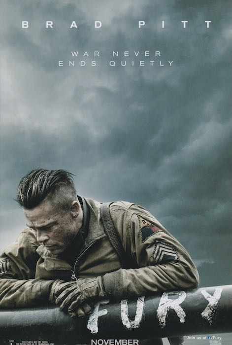 ほぼA4サイズ ミニポスター写真 米国版 フューリー Fury ブラッドピット Brad Pitt 約30.4x20.2cm.