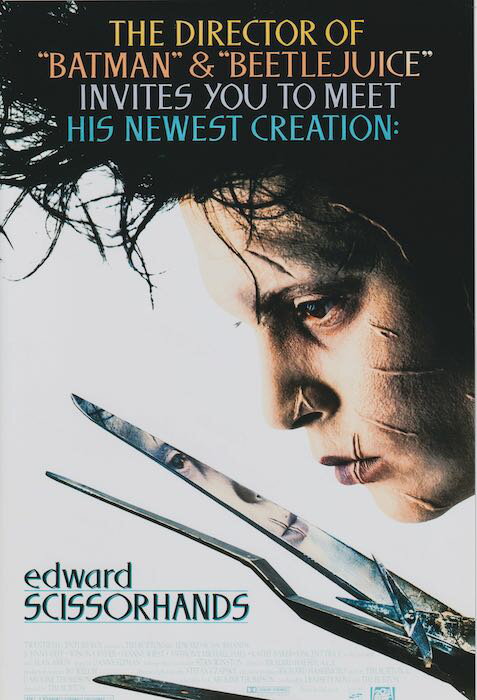 輸入 小型ポスター写真 米国版 シザーハンズ Edward Scissorhands ジョニーデップ Johnny Depp 約43.5x28cm.