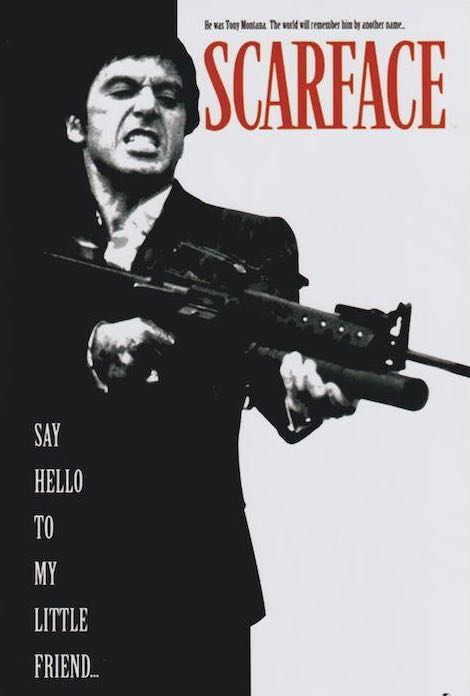 A ^|X^[ʐ^ č XJ[tFCX Ap`[m Scarface Al Pacino 43.5x28cm