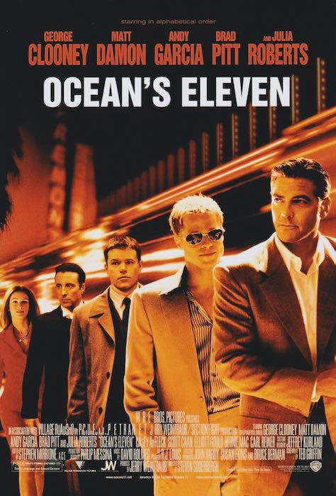 輸入 小型ポスター写真 米国版 オーシャンズ11 ブラッドピット ジョージクルーニ Ocean's Eleven 約43...