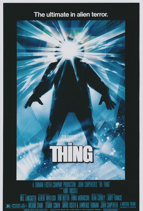 ほぼA4サイズ ミニポスター写真 米国版 遊星からの物体X The Thing カートラッセル 約20.3x30.5cm.