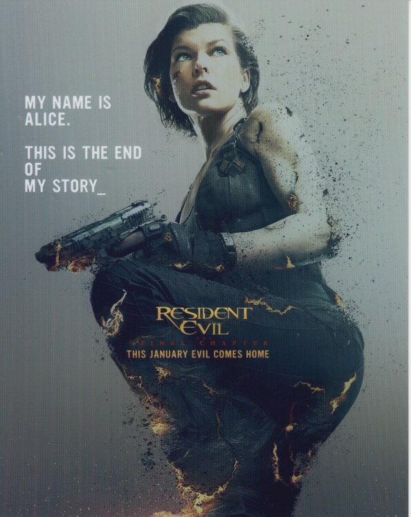 バイオハザード ミラジョヴォヴィッチ Resident Evil Milla Jovovich 映画 写真 輸入品 8x10インチサイズ 約20.3x25.4cm.