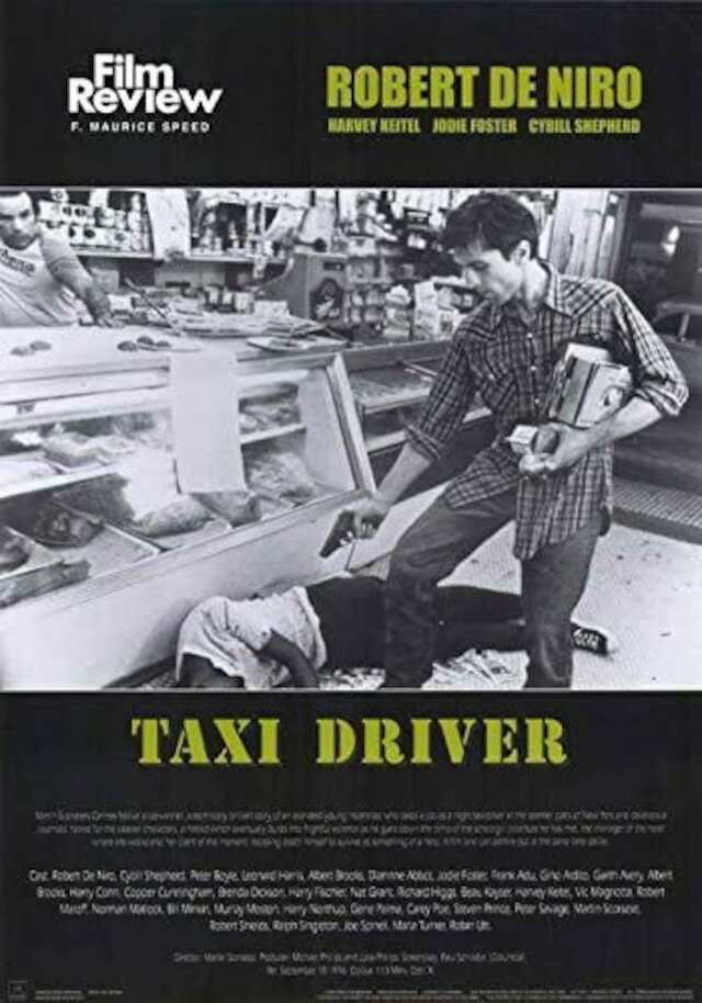 輸入 小ポスター 米国、フィルムレヴュー版「タクシードライバー」ロバートデニーロ 約43x28cm.