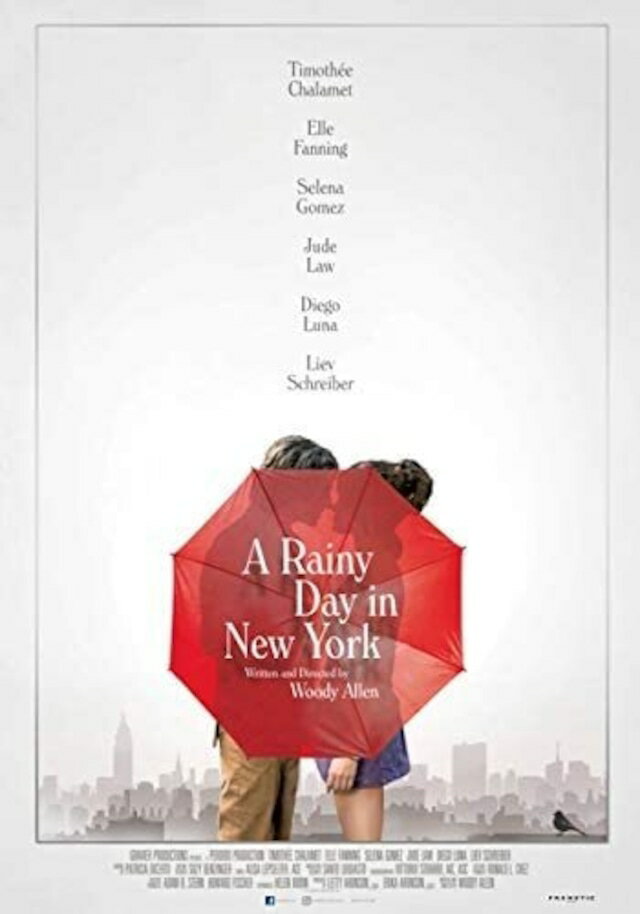 輸入 小ポスター 米国版「レイニーデイ・イン・ニューヨーク」ティモシー・シャラメ、A Rainy Day in New York 約43x28cm