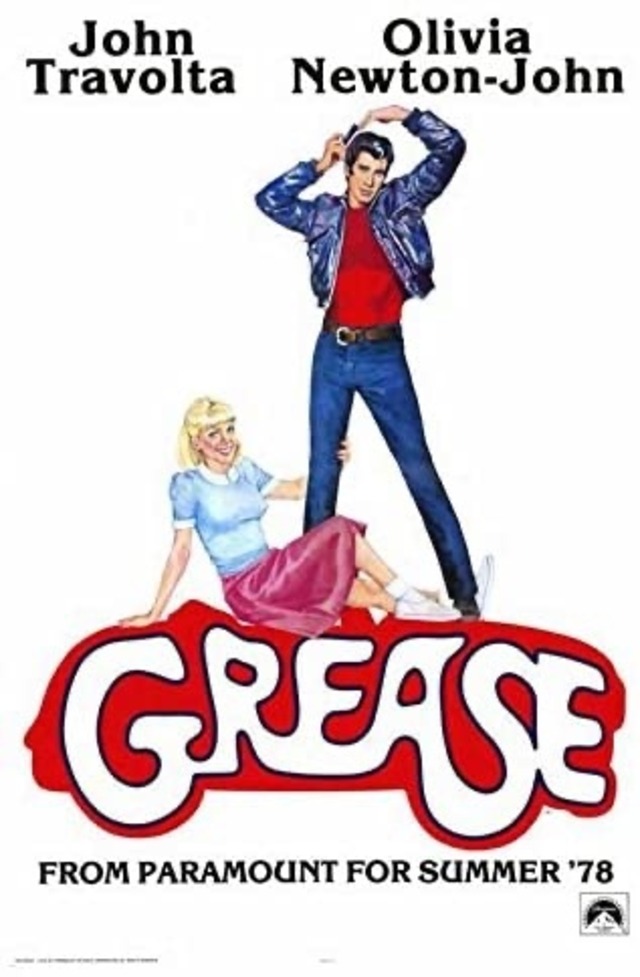 輸入 小ポスター 米国版 グリース トラボルタとオリビアニュートンジョン Grease John Travolta Olivia Newton-John 直輸入 約43x28cm