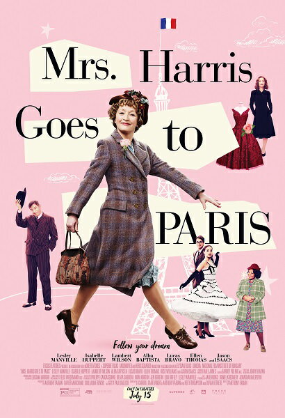 輸入 小ポスター 米国版 ミセスハリス パリへ行く Mrs Harris Goes to Paris 約43x28cm.