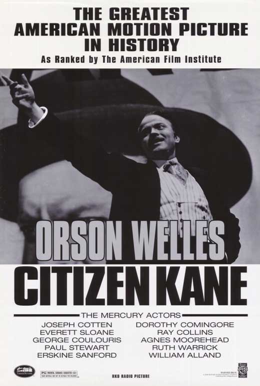 輸入 小ポスター 米国版 市民ケーン オーソンウェルズ Citizen Kane 約43x28cm