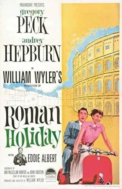 (輸入時に角折れあり) 輸入 小ポスター米国版 ローマの休日 Roman Holiday オードリーヘップバーン グレゴリーペック 約43x28cm ご了承の上、ご購入ください。