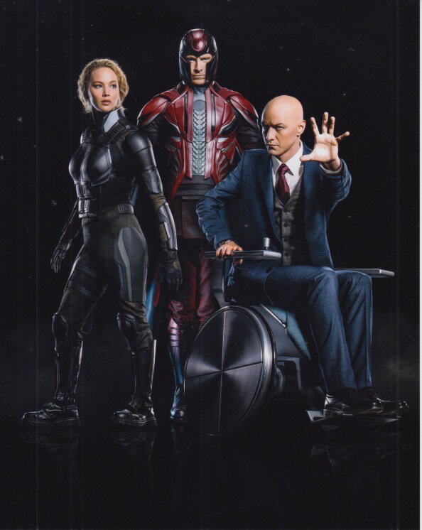 Xメンジェームズマカヴォイ　ジェニファーローレンス　マイケルファスベンダー X-Men James McAvoy Michael Fassbender Jennifer Lawrence 映画 写真 輸入品 8x10インチサイズ 約20.3x25.4cm