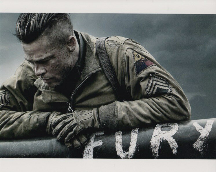 フューリー Fury ブラッドピット Brad Pitt (上下1.5cmが白地になっています) 映画 写真 輸入品 8x10インチサイズ 約20.3x25.4cm