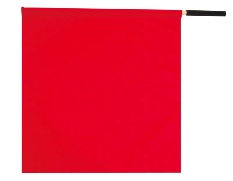 樂天商城 - 8102 ナイロン旗（ひも式）【Mサイズ】45×50cm ※棒別売り ハタ 旗 パトロール 安全 誘導旗 ひも ヒモ 紐
