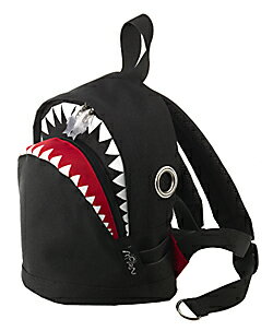 【MORN CREATIONS】子供用シャークバックパック(black/S)