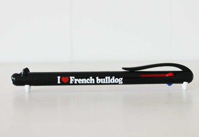 ☆再入荷☆【フレンチブルドッグ 3色ボールペン】雑貨 ステーショナリー 文具 フレブル 犬 仕事 勉強 ギフト プチプラ お手頃 ノック式 メモ 学校 デスク ...
