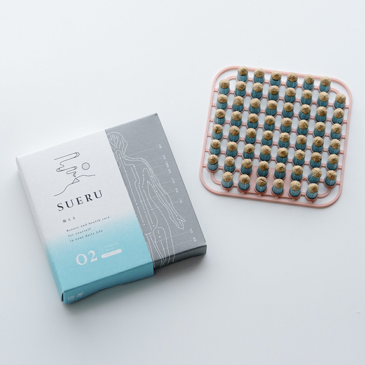 【楽天スーパーSALE対象】SUERU02 HEAT++ ブルー 60壮入 お灸 東洋医学の郷 日本製 ギフト プレゼント 健康グッズ 誕生日 おしゃれ 温活 ...