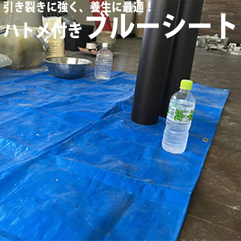 【ブルーシート】ヤヨイ 【サイズ：3.6×5.4m】316-131　花見・工事現場・災害対策用品・台風対策・アウトドア・ピクニック・遠足・運動会・雨よけ・レジャー・キャンプ・場所取り・養生・目隠し レジャーシート　＃1500 工具のサムネイル