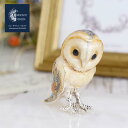 サツルノ/SATURNO 置物/インテリア/オブジェ フクロウ/梟/OWL アニマル/動物 シルバー/SILVER/スターリングシルバー/SV925 イタリア製/ITALY リアル エナメル仕上げ ハンドメイド/手作り 7363-SR25(3)