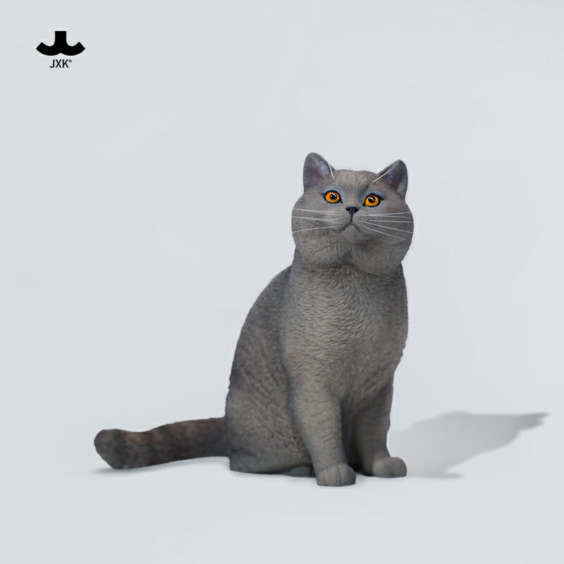 ☆猫の彫刻 陶器製置物 グレー Cat pottery object／猫のオブジェ_グレー | ondo