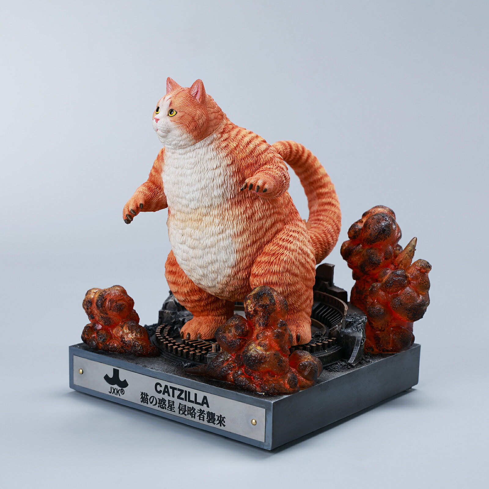 Rakuten - JXK Studio怪獣 猫 フィギュア ジオラマ 付き モンスターキャット 置物 ネコ オブジェ リアル 動物フィギュア ミニチュア 世界観 背景付き 情景模型 コレクション ディスプレイ インテリア 高級感 精巧 プレゼント ギフト 猫好き 誕生日 ハロウィンJXK269B,Cフィギュア