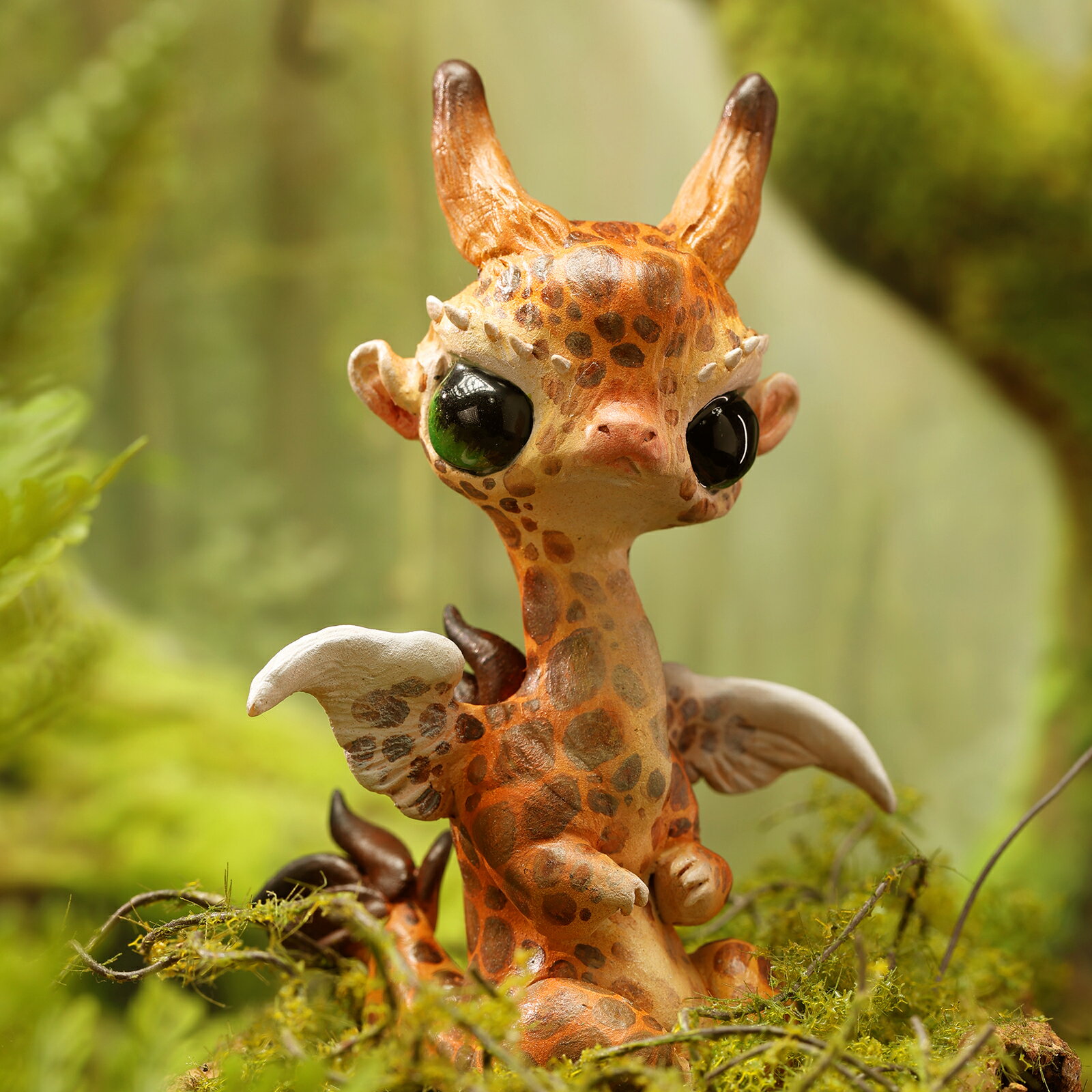 Rakuten - 子型　好き ペット 動物好き 超リアル 精緻な手作り もえグッズ アクセサリ プラモデル 模型 彫刻JXK最新作 世界のアーティストシリーズ - 魔法のエルフキリン(ロシアIlumi Forest)