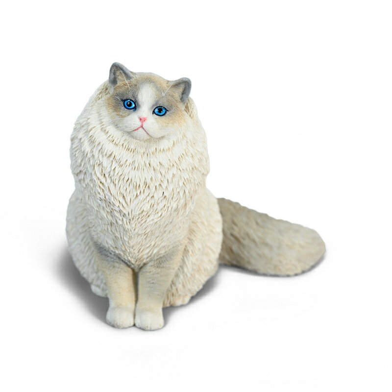 Rakuten - 猫 フィギュア リアル 子猫 置物 動物フィギュア インテリア オブジェ ギフト プレゼントJXK 029 1/6 布偶猫