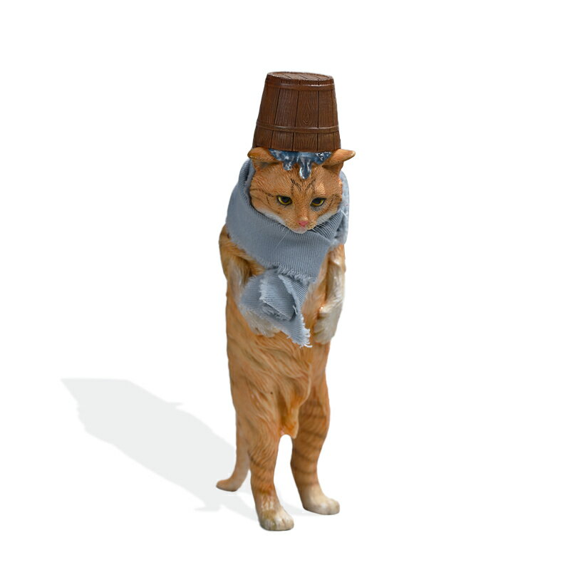 Rakuten - 猫 フィギュア 置物 ネコ オブジェ リアル模型 アート 高級 インテリア小物 玄関 リビング デスク 書斎 贈り物 動物好き コレクター 人気 おすすめ 癒しグッズJXK 201 1/6銭湯で働くニャンさん