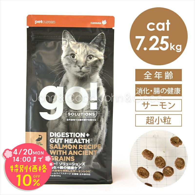 樂天商城 - 「期間限定10%オフ！4/20(月)14時迄」ゴー CAT 消化＋腸の健康ケア サーモン 7.25kg 猫 キャットフード ドライフード お腹の健康 魚【公式販売店舗】