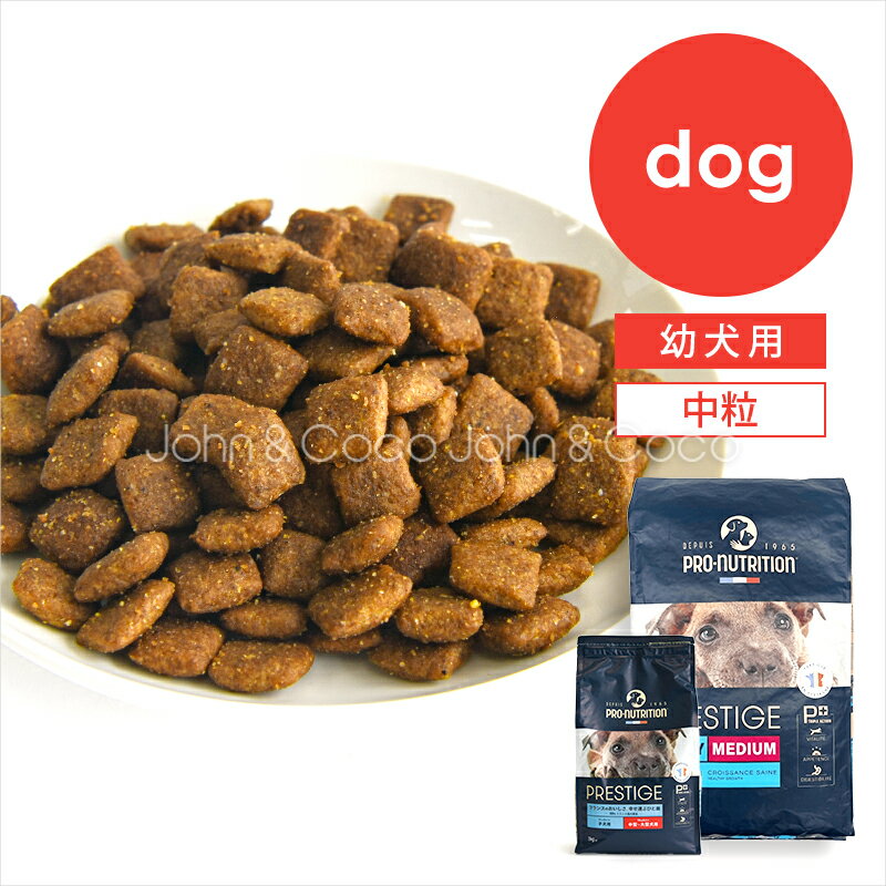 樂天商城 - プレスティージ DOG パピー 中粒 犬 ドッグフード ドライフード 幼犬 中大型犬