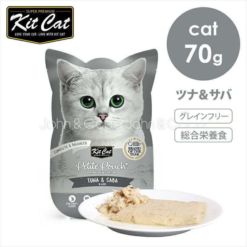 キットキャット プティパウチ ツナ＆サバ 70g キャットフード ウェットフード 猫のごはん 魚肉 総合栄養食 グレインフリー グルテンフリー 成猫のサムネイル