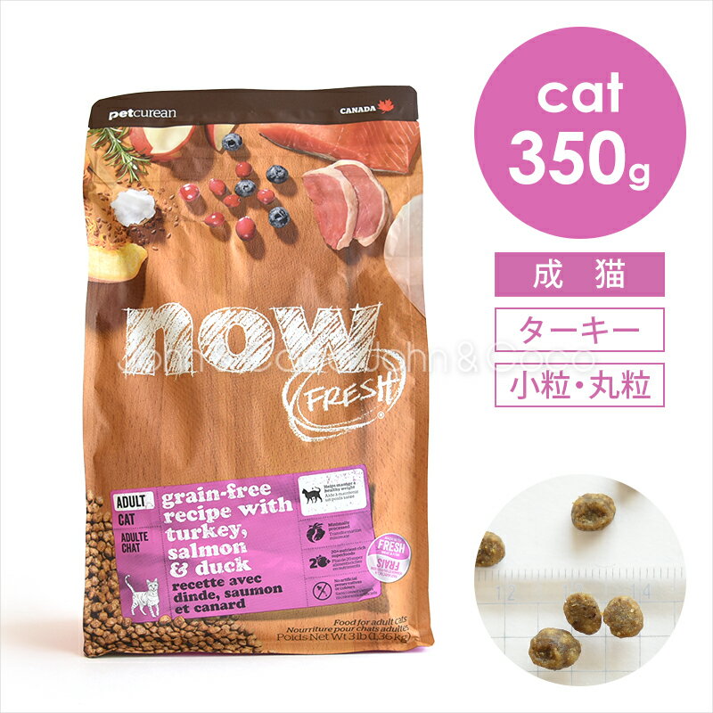 ナウ フレッシュ(NOW FRESH) グレインフリー アダルトキャット 350g 猫 キャットフード ドライフード 成猫 ターキー 小粒