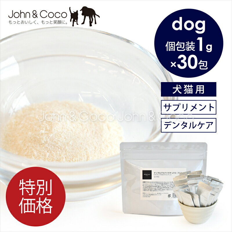 乐天商城 - 「特別価格」POCHI（ポチ） デンタルプロバイオティクス プラス 個包装1g×30包 犬 猫 歯磨き デンタルケア パウダー