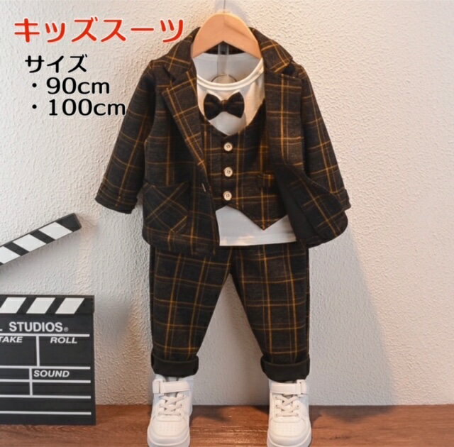 キッズスーツ 入園式 入学式 七五三 90cm 100cm キッズスーツ 記念撮影 記念日 おしゃれ スタジオ セルフ セレモニー
