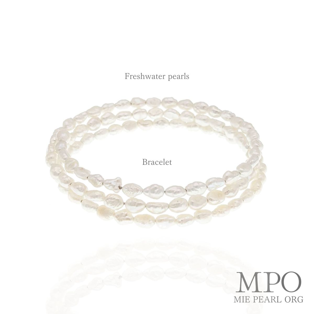 【全品ギフト包装】≪ サイズフリー ≫ 淡水真珠3連バングルブレスレット 約3.0-3.5mm y-v-065 三重県真珠加工販売協同組合
