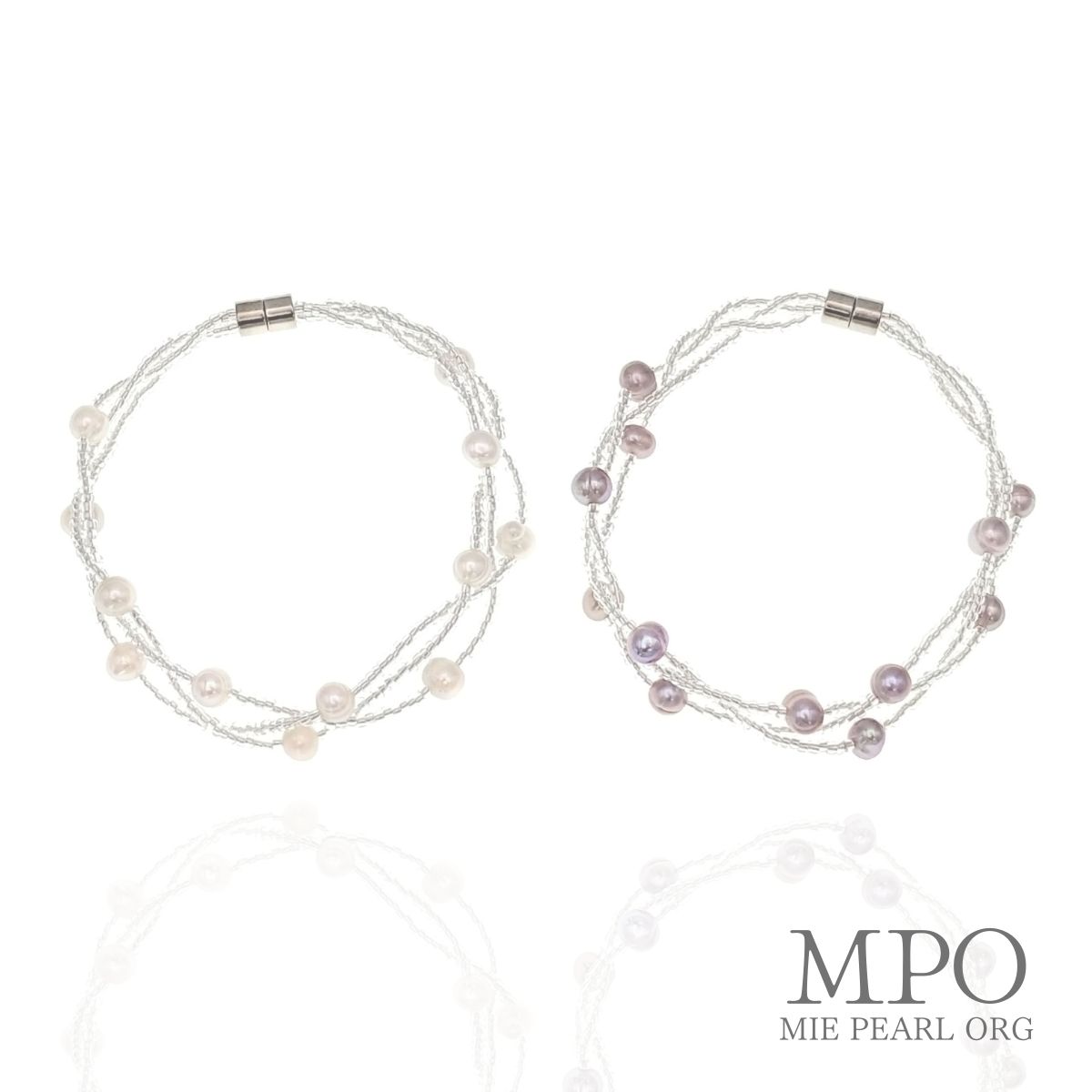 【全品ギフト包装】≪ 手軽に華やか ≫ 淡水パールデザインブレスレット 約5.0-6.0mm 真鍮 y-v-072 三重県真珠加工販売協同組合