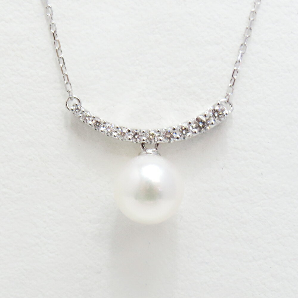 アコヤ真珠/ダイヤモンドペンダントネックレス ギフト プレゼント