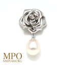 淡水真珠ピンブローチ 約9.5mm ドロップ SV y-b-159 パール 真珠 ギフト