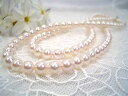 【全品ギフト包装】≪ 花珠落ち ≫ 80cm!アコヤ真珠セミロングネックレス 約6.0-6.5mm SV y-n-2288 三重県真珠加工販売協同組合