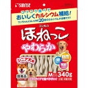 ◆特　長◆ コツコツ食べて、健康でしなやかな関節と筋肉の維持をサポート！シニア犬のために「Amino L40」・グルコサミン・コンドロイチンを強化＊配合。小型・中型犬におすすめのMサイズ。＊ほねっこ比150％ 【お客様へ】本商品は、賞味期限3ヵ月以上の商品をお届けしております。 ◆メーカー（※製造国または原産国）◆ 株式会社 マルカン サンライズ事業部 ※製造国または原産国：日本 ◆給与方法・給与量◆ 【給与量の目安】超小型犬：1〜2本小型犬：2〜3本中型犬：3〜6本大型犬：6〜10本幼犬：1〜4本 ◆原材料・成分◆ 【原材料】穀類(小麦粉等)、肉類(チキン等)、糖類、乳類(ミルクカルシウム等)、ビール酵母、魚介類、油脂類、グルコサミン(カニ由来)、サメ軟骨抽出物(コンドロイチンを含む)、ミネラル類(リン酸カルシウム、塩化ナトリウム、焼成カルシウム)、増粘安定剤(グリセリン)、品質保持剤(プロピレングリコール)、着色料(二酸化チタン)、保存料(ソルビン酸カリウム)、アミノ酸(ロイシン、リジン、バリン、イソロイシン、スレオニン、フェニルアラニン、メチオニン、ヒスチジン、トリプトファン)、pH調整剤、酸化防止剤(エリソルビン酸ナトリウム、ミックストコフェロール、ローズマリー抽出物)【保証成分】たん白質12.0％以上、脂質0.5％以上、粗繊維1.5％以下、灰分30.0％以下、水分25.0％以下【エネルギー】230kcal/100g ◆保存方法◆ 開封後はお早めに使用。高温多湿は控えてください。 【ご注意1】この商品はお取り寄せ商品です。ご注文されてから発送されるまで約10営業日(土日・祝を除く)いただきます。 【ご注意2】お取り寄せ商品以外の商品と一緒にお買い上げの場合は、全ての商品が揃い次第の発送となりますので、ご了承下さい。 ※メーカーによる商品リニューアルに伴い、パッケージ、品名、仕様（成分・香り・風味 等）、容量、JANコード 等が予告なく変更される場合がございます。予めご了承ください。 ※商品廃番・メーカー欠品など諸事情によりお届けできない場合がございます。 ※ご使用期限またはご賞味期限は、商品情報内に特に記載が無い場合、1年以上の商品をお届けしております。 商品区分：【ペットフード】【広告文責】株式会社メディスンプラス：0120-205-904 ※休業日 土日・祝祭日文責者名：稗圃 賢輔（管理薬剤師）