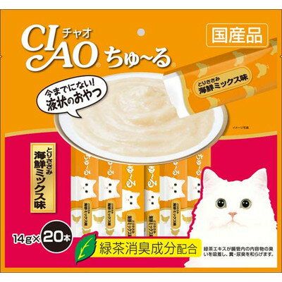 【いなばペットフード】CIAO ちゅ〜る とりささみ 海鮮ミックス味 14g×20本 ☆ペット用品 ※お取り寄せ商品【賞味期限：3ヵ月以上】