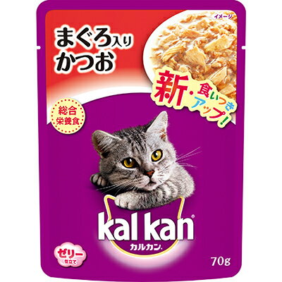 【マースジャパンリミテッド】カルカン パウチ 1歳から まぐろ入りかつお 70g ☆ペット用品 ※お取り寄せ商品【賞味期限：3ヵ月以上】 1