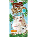 ◆特　長◆ ネコちゃんが大好きなまたたび入りで、栄養バランスのとれた「総合栄養食」タイプのおやつ！小分けパックだからいつでも開けたてのおいしさ！ネコちゃんの大好きなシーフードミックス味。 【お客様へ】本商品は、賞味期限3ヵ月以上の商品をお届けしております。 ◆メーカー（※製造国または原産国）◆ 株式会社 ペティオ ※製造国または原産国：日本 ◆対象動物種・年齢◆ 猫 ◆給与方法・給与量◆ ※愛猫の健康状態、年齢、運動量を考慮したうえで別記の給与量を標準に1日1〜2回に分けてお与えください。※別の容器に新鮮な水をたっぷり用意してあげてください。 ◆原材料・成分◆ 【原材料】穀類(とうもろこし・小麦粉・コーングルテンミール・他)、肉類(チキンミール・鶏レバー・他)、動物性油脂、魚介類(まぐろパウダー・かつお節粉・フィッシュエキス・真鯛エキス・他)、またたび純末(虫えい果)、ローストアマニ、酵母、GABA、オリゴ糖、ミネラル類(ナトリウム・塩素・カルシウム・リン・カリウム・亜鉛・鉄・銅・コバルト・マンガン・ヨウ素)、ビタミン類(A・B1・B2・B6・B12・C・D・E・K・コリン・パントテン酸・葉酸・ビオチン)、メチオニン、リジン、トリプトファン、タウリン、酸化防止剤( V. E・ハーブ抽出物)【保証成分】たん白質28.5％以上、脂質12.5％以上、粗繊維2.0％以下、灰分7.5％以下、水分9.0％以下【エネルギー】430kcal/100g ◆保存方法◆ ※直射日光・高温多湿の場所をさけて保存してください。※内袋開封後は必ず封をして保存し、賞味期限に関わらずなるべく早くお与えください。 ◆使用上の注意◆ ・本商品は、全成長段階猫用総合栄養食です。・猫の食べ方や習性によっては、のどに詰まらせることがあります。また、体質によりまたたびに過敏に反応する場合がありますので、必ず観察しながらお与えください。・別記の与え方の給与量、および保存方法をお守りください。・子供がペットに与える場合は、大人が立ち会ってください。・幼児・子供・ペットのふれない所に保管してください。 【ご注意1】この商品はお取り寄せ商品です。ご注文されてから発送されるまで約10営業日(土日・祝を除く)いただきます。 【ご注意2】お取り寄せ商品以外の商品と一緒にお買い上げの場合は、全ての商品が揃い次第の発送となりますので、ご了承下さい。 ※メーカーによる商品リニューアルに伴い、パッケージ、品名、仕様（成分・香り・風味 等）、容量、JANコード 等が予告なく変更される場合がございます。予めご了承ください。 ※商品廃番・メーカー欠品など諸事情によりお届けできない場合がございます。 ※ご使用期限またはご賞味期限は、商品情報内に特に記載が無い場合、1年以上の商品をお届けしております。 商品区分：【ペットフード】【広告文責】株式会社メディスンプラス：0120-205-904 ※休業日 土日・祝祭日文責者名：稗圃 賢輔（管理薬剤師）