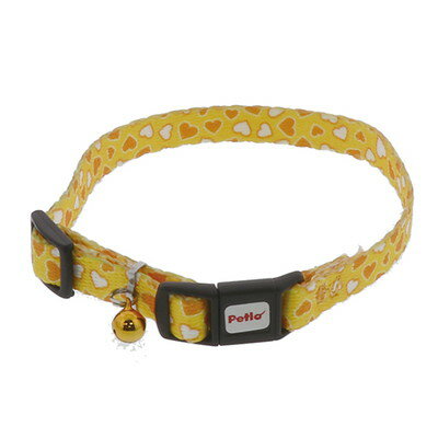 【ペティオ】CAT COLLAR ハートカラー イエロー 1個 ☆ペット用品 ※お取り寄せ商品